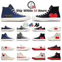 Fashion designer 1970s Sneakers casual Shoes Classic canvas shoe star Sneaker men chuck 70 Hi Skate Platform Shoes Love With Eyes Hearts shape Materials shoes