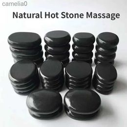Electric massagers 1PC Natural Hot Stone Massage SPA Rocks Basalt Stone Relieve Stress Back Pain Therapy Stone Health Care Massage Tools HealthL231220