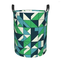 Laundry Bags Geometric Pattern N01 Basket Collapsible Geometrical Abstract Art Clothing Hamper Toys Organiser Storage Bins