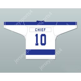 Custom WHITE THE CHIEF 10 TORONTO BAY LEAVES HOCKEY JERSEY NEW Top Ed S-M-L-XL-XXL-3XL-4XL-5XL-6XL