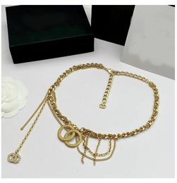 Pendant Necklaces New fashion Chokers Pendants Necklaces 18k gold brass material brand designer Chains Necklaces for women party lovers gift jewelry