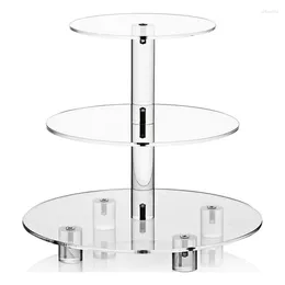 Baking Tools 3 Tier Acrylic Cupcake Stand Rounded Display For Birthday Baby Shower Tea Party And Wedding Decor Easy To Use