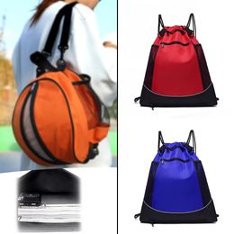 Basketball Backpack Polyester Cloth Shoulder Messenger Bag Basketball Net Bag Volleyball Football Bag 231220