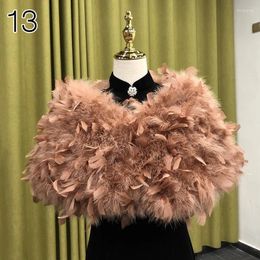 Scarves Ostrich Fur Shawls Elegant Feather Coats Wedding Boleros Bridal Wrap Jackets Party Evening Dresses Cloak Scarf