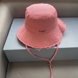 New Wide Edge Rope Fisherman High end Retro Classic Pot Hat Fashionable and Versatile Summer Beach Sunshade and Sunscreen HatH811S1