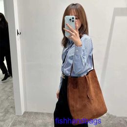 Wholesale Top Original Celins's tote bags online shop Factory Outlet Tote for sale Family Water Bucket Bag Suede Leather Autumn and With real logo