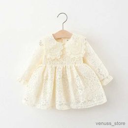 Girl's Dresses Msnynieco Newborn Baby Girls Clothes Casual Long Sleeve Lace Dress for Baby Girl Clothing 1st Birthday Princess Party Dresses