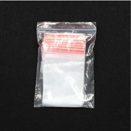 500pcs 4 6cm 5 7cm 6 8cm Clear Zip Lock Plastic Packaging Bags Red Grip Self Seal Resealable Zipper Bag Mini Jewellery Bead Pouch338Y