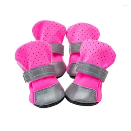 Dog Apparel Waterproof Warm Shoes Breathable Pet Boots Socks Rubber Anti-slip Reflective Puppy Footwear For Small Medium Dogs