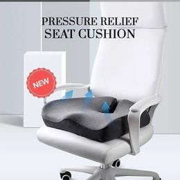 Pressure Relief Seat Cushion Back Pain Orthopedic Therapy Car Office Chair Wheelchair Support Tailbone Sciatica Relief Artifact 231220