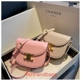Celins's Tote Bags Handbags Luxurys Designers Pico Belt Texture handbag for women in 2023 trendy and fashionable spring summer saddleWith original Logo