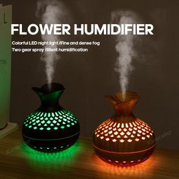 Wood Grain Humidifier 300ml USB Aroma Diffuser Atomizer Household Hydrating Instrument Desktop 231220