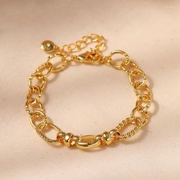 Strand CCGOOD Thick Exaggerate Bracelet For Women Gold Plated 18 K High Quality Minimalist Fashion Girl Jewelry Gift Pulseras Mujer