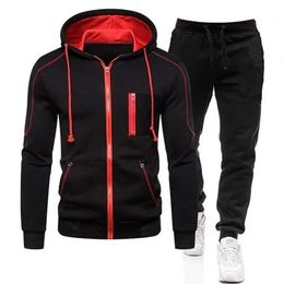 2023 Tracksuit Men Clothing Jacket Pant Two Pieces Sets chandal Hombre Marca Tracksuits Sportswear Male Hooded Sweatshirts 231220
