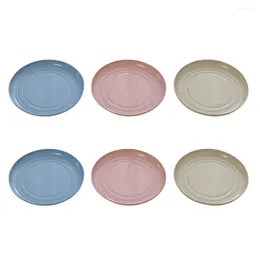 Disposable Dinnerware 6Pcs Plates Set Unbreakable Lightweight Dinner Dishes Flat Safe For Children Household Christmas Plate