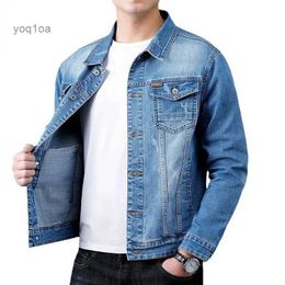 Men's Jackets Jacket Men's Casual Cotton Black Denim Jaqueta Jeans Masculina Slim Washed Retro Classic Blue Jeans Coat Male Men ClothingL231026