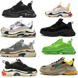 high quality triple s men women designer shoes sneakers designer casual shoes platform sneakers clear sole Royal Neon Green mens trainers Tennis trainers shoes men