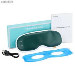 Electric massagers Electric Eye Massager Vibration Graphene Thermal Heating Eye Mask Relieve Fatigue With Gel Ice Compress Office Eye Shade RelaxL231220