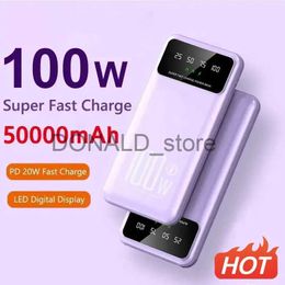 Cell Phone Power Banks 50000mAh 100W Super Fast Charging Power Bank Portable Charger Battery Pack Powerbank for iPhone Huawei Samsung New J231220