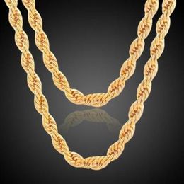 Gold Filled Rope Chain 18ct Mens Women's 5mm Five Width 20 inch Length2059