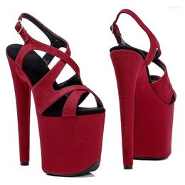 Sandals LAIJIANJINXIA 20CM/8Inch PU Upper Sexy Exotic Women/Girl Platform Fashion High Heels Pole Dancing Shoes 065
