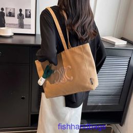 Luxury Designer tote Bags Celins's online store version new large capacity single shoulder canvas womens bag letter printing design With real logo 6HWP