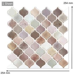 10Sheet 3D SelfAdhesive Wall Tile Stick on Tiles Backsplash Peel and for Kitchen 231220