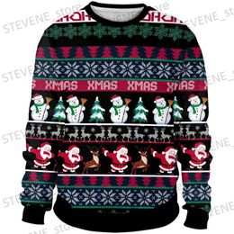 Men's Hoodies Sweatshirts New Men's Christmas Sweatshirt Santa Claus Graphic Clothing Oversized Long Sleeve Tops Fashionable Men/Women Universal Pullover T231220