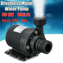 Other Faucets Showers Accs 800LH 5m Water Pump DC 12V Solar Brushless Motor Circulation Submersible Pumps 22W 231219