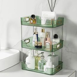 Desktop Cosmetic Rack Bathroom Shampoo Skincare Products Holder Large capacity Organiser Kitchen Seasoning Food Storage 231220