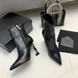 Neue Echtleder Hochzeit Brautschuhe OPYUM Schlangenabsätze Spitze Zehen Buchstaben High Heels Pumps Damen Stiefel Designer Schuhe