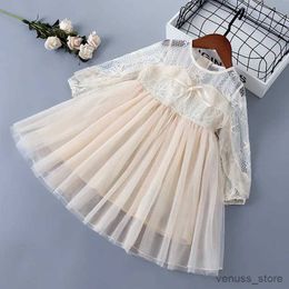 Girl's Dresses 3-7 years High quality spring girl dress new lace Chiffon flower draped ruched kid children clothing girl princess dress