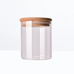 Storage Bottles Glass Sealed 550ml Dry Goods Airtight Jar Loose Tea Leaf Bottle Kitchen Nuts Paste Powder Grains Container With