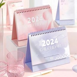 2024 år Kalender Creative Minimalist Student Office Desktop Decoration Portable Monthly for Recording Events 231220