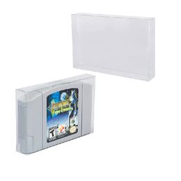 Clear Transparent PET Plastic Game Card Case Cartridge Box for Nintendo 64 N64 Games Cart Protector Boxes DHL FEDEX UPS FREE SHIPPING
