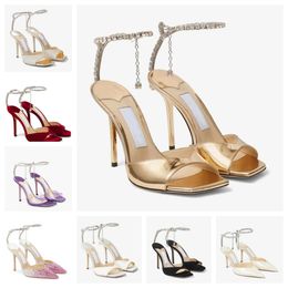 Summer Perfect Azia Sandals Shoes Women Party Cross Strappy Square Toe High Stiletto Heels Lady Party Wedding Dress Gladiator Sandalias EU35-43 BOX