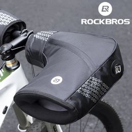 ROCKBROS Winter Gloves Windproof Bicycle Gloves Handlebar Cover Thermal Bike Handguard Keep Warm Cycling Glove 231220