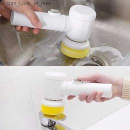 Cleaning Brushes 5-in-1 Handheld Bathtub Brush Kitchen Bathroom Sink Cleaning Tool Toilet Tub Cleaning Electric Brush Toilet Brush 2021 New Q231220