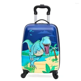 Suitcases Kids Travel Suitcase On Wheels Cartoon Rolling Luggage Cute Boy Girls Carry Cabin Trolley Bag Child Gift