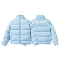 Trspstar Men's Jackets Hoodie Men Winter London Detachable Hooded Down Jacket Ice Blue Fleece Activewear Women Warm Clothing Baby Trapstar Coat EU size S-XL
