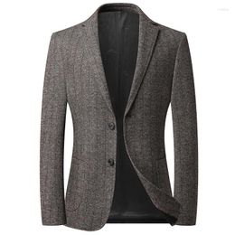 Men's Suits Arrival Fashion Autumn High Quality Winter Wool Suit Herringbone Figure Slim Casual Coat Size M L XL 2XL 3XL 4XL