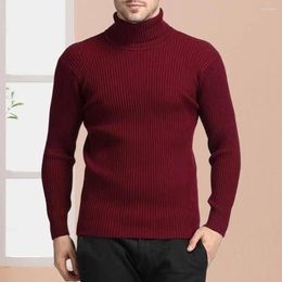 Men's Sweaters Lightweight Men Sweater Turtleneck Knit Slim Fit Ribbed Bottoming Shirt High Neck Solid Elastic Pullover For
