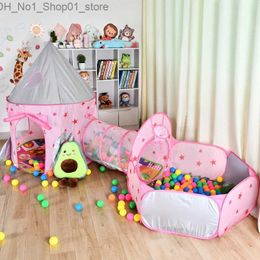 Toy Tents 3 in 1 Rocket Tent Portable Children's Tent Toys for Kids Spaceship Playpen for Children Crawling Tunnel Kids Toys Child Games Q231220
