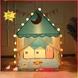 Toy Tents Solid Wood Children's Tent Indoor Small Tent Princess Girl Cute Dream Castle Boy Toy House Separate Bed Sleeping Mosquito Proof Q231220