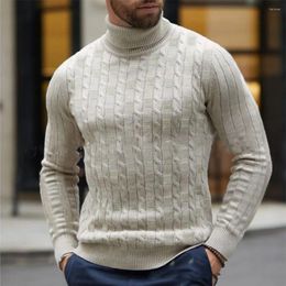 Men's Sweaters Men Winter Warm Fleece Slim Fit Turtleneck Long Sleeve Sweater Jumper Knitwear Twisted Pullovers Solid Casual Male