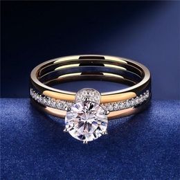 Hot Fashion Brand Designer Band Rings for Women 2 Colours Silver Shining Crystal Bling Diamond CZ Zircon Ring Party Wedding Jewellery Gift