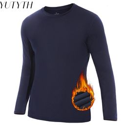 Men's Thermal Underwear Mens Thermals Long Sleeve Undershirt Warm Fleece Lined Base Layer Thermal Underwear Tops Long John Shirts for Men Winter Clothes 231220