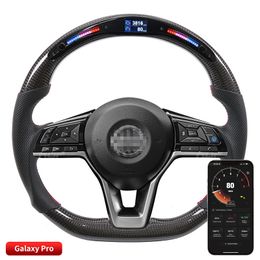 100% Carbon Fibre Steering Wheel Compatible for Nissan Teana Altima LED Style Car Accessories
