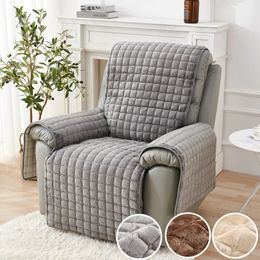 1/2/3 Seater Recliner Sofa Cover Flannel Armchair Case Plush Sofa Cover Non-Slip Relax Lazy Boy Chair Slipcovers Home Decor 231220