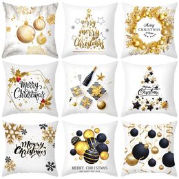 Upgrade Christmas Cushion Cover Merry Christmas Decorations for Home 2023 Christmas Ornament Xmas Gifts Navidad Noel Happy New Year 2024